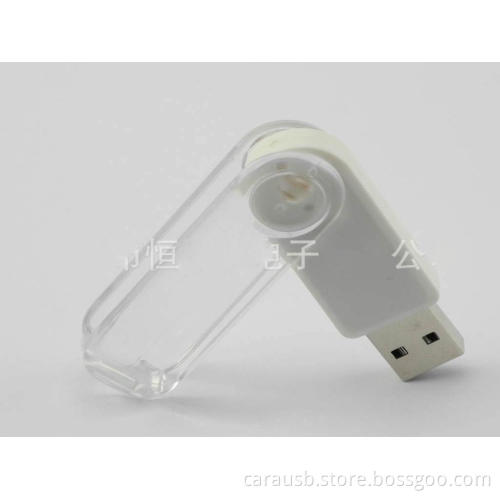 CaraUSB ABS gifts Usb disk rotating clip transparent shell capless design creative USB Specials promotion